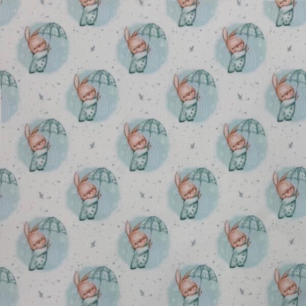 Tecido Popeline Coelhinho - Branco