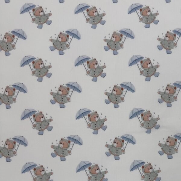 Tecido Popeline Ursinho - Branco