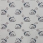 Tecido Popeline Urso e Pinguin - Branco