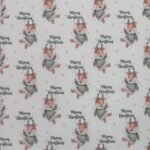 Tecido Popeline Veado Natal - Branco