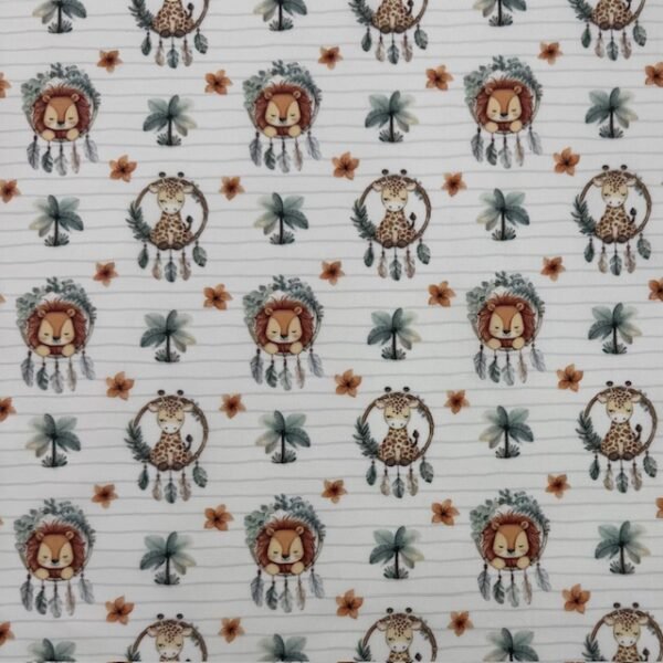 Tecido Popeline Animais Riscas