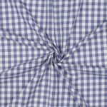 Popeline Fio Tinto Xadrez - Lilás e Branco 9 mm
