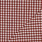 Popeline Fio Tinto Xadrez - Terracota e Branco 9 mm - Image 3