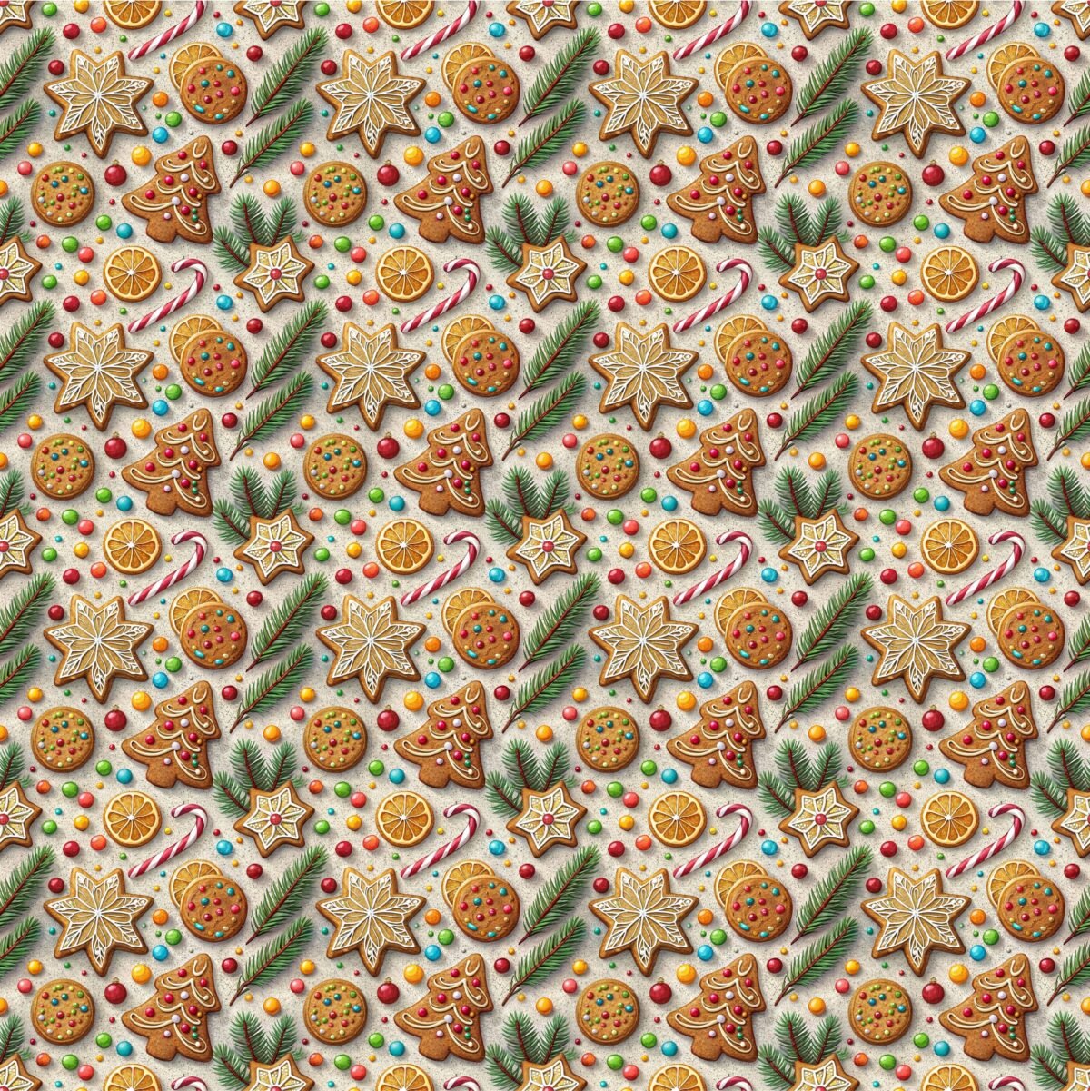 Tecido Decoração Policanvas Biscoitos de Natal - Image 1