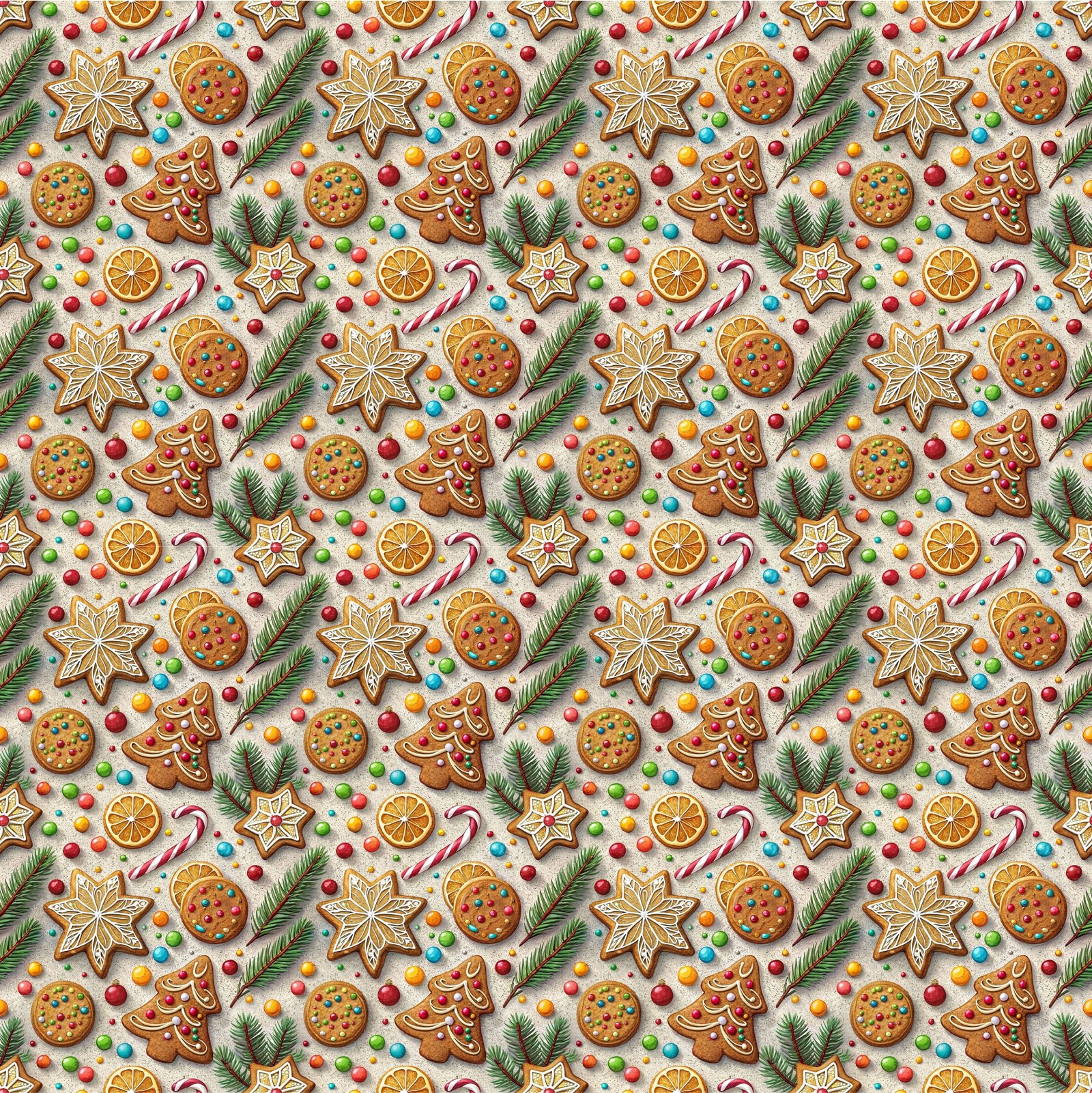 Tecido Policanvas Biscoitos Natal Tecido Decoração Policanvas Biscoitos de Natal - Image 1