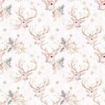 Tecido Decoração Policanvas Renas de Natal