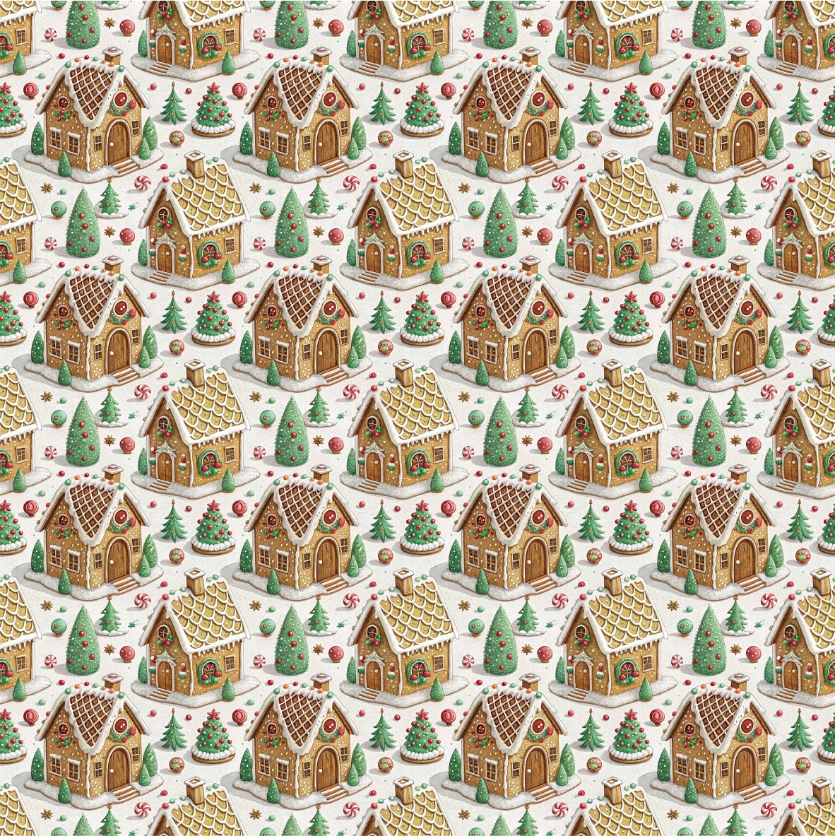 Tecido Policanvas Natal a Tecido Decoração Policanvas Casinhas de Natal - Image 1