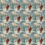 Tecido Decoração Policanvas Pai Natal