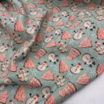 Tecido Popeline Natal Boneco de Neve 3D - Image 3