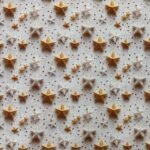 Tecido Popeline Natal Estrelas 3D