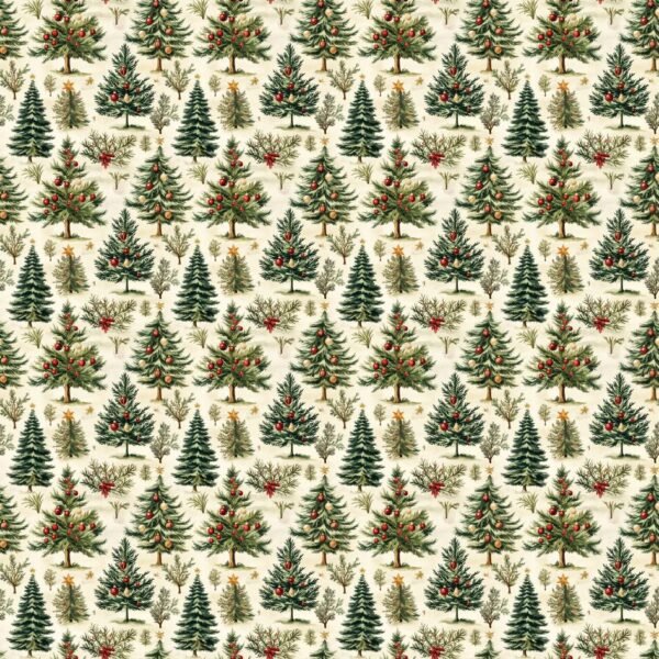 Tecido Decoração Policanvas Natal Árvores de Natal