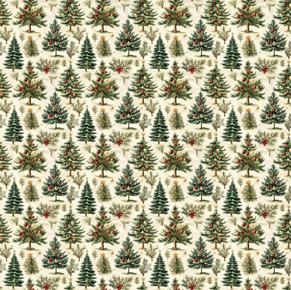 Tecido Policanvas Arvores de Natal Violet Fabrics