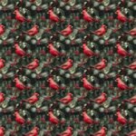 Tecido Decoração Policanvas Natal Pássaros