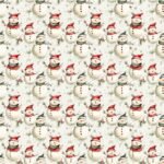 Tecido Decoração Policanvas Natal Boneco de Neve