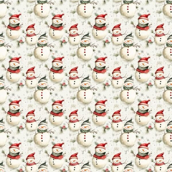 Tecido Decoração Policanvas Natal Boneco de Neve