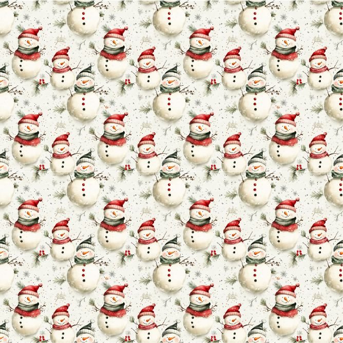 Tecido Policanvas Boneco de Neve Violet Fabrics