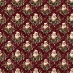 Tecido Decoração Policanvas Natal Azevinho Pai Natal