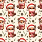 Tecido Popeline Natal Castor - Cru