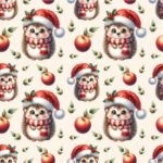 Tecido Popeline Natal Ouriço - Cru