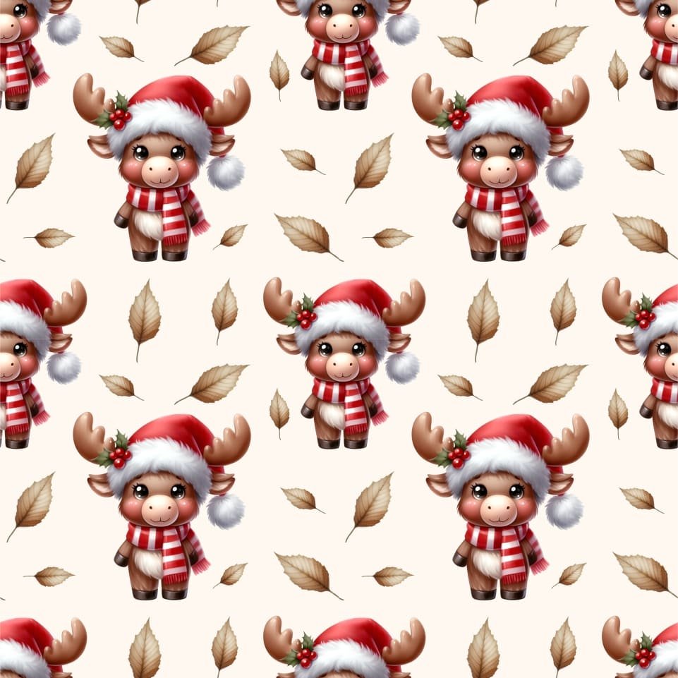 Popeline Natal Rena Tecido Popeline Natal Rena - Cru - Image 1