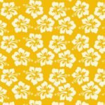 Tecido p/ Calções de Banho Tactel Flor - Amarelo