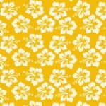 Tecido p/ Calções de Banho Tactel Flor - Amarelo