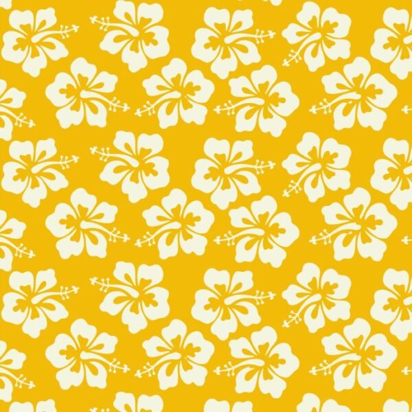 Tecido p/ Calções de Banho Tactel Flor - Amarelo