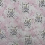 Popeline Coelhinho Baloiço - Rosa