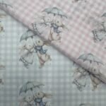 Popeline Xadrez Coelhinhos - Rosa - Image 3