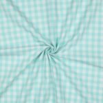 Popeline Fio Tinto Xadrez – Verde Claro e Branco 9 mm