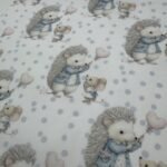 Popeline Pintas Ouriço e Ratinho - Azul - Image 2