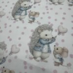 Popeline Pintas Ouriço e Ratinho - Rosa - Image 2