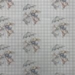 Popeline Xadrez Coelhinhos - Azul