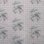 Popeline Xadrez Coelhinhos - Rosa