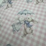 Popeline Xadrez Coelhinhos - Rosa - Image 2