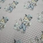 Popeline Xadrez Raposa e Coelhinho - Rosa - Image 2