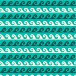 Tecido p/ Calções de Banho Tactel Ondas - Verde