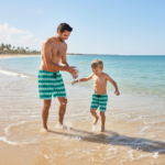 Tecido p/ Calções de Banho Tactel Ondas - Verde - Image 2