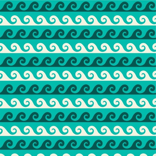 Tecido p/ Calções de Banho Tactel Ondas - Verde