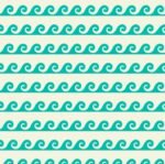 Tecido p/ Calções de Banho Tactel Ondas - Cru