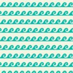 Tecido p/ Calções de Banho Tactel Ondas - Cru