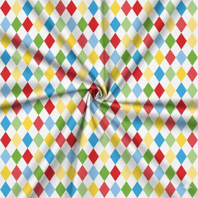 Tecido Cetim de Carnaval Losangos Violet Fabrics