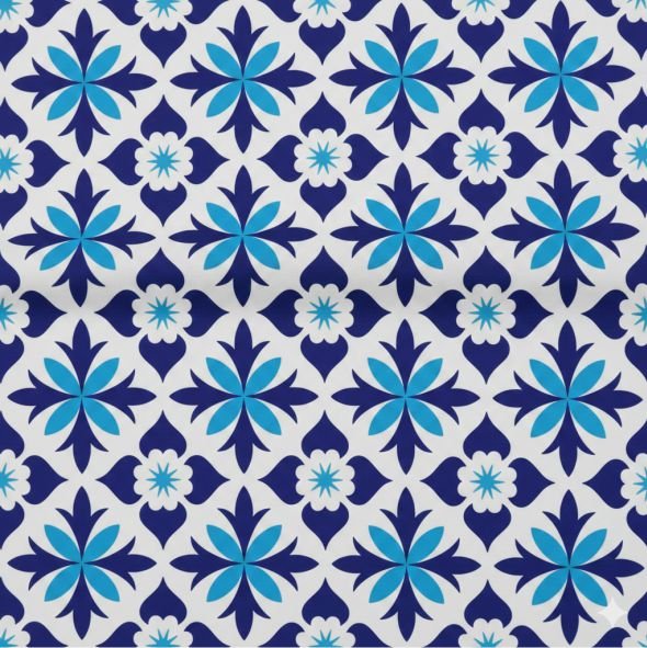 Tecido Lycra Azuleiijos 1 Violet Fabrics