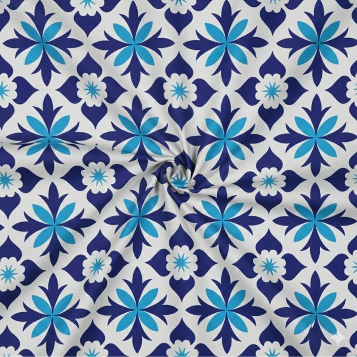 Tecido Lycra Azuleiijos a Violet Fabrics