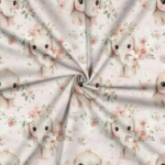 Popeline Elefante e Rosas - Rosa