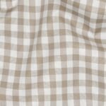 Popeline Fio Tinto Xadrez – Bege e Branco 9 mm - Image 3