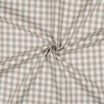 Popeline Fio Tinto Xadrez – Bege e Branco 9 mm