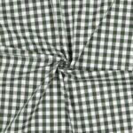 Popeline Fio Tinto Xadrez – Verde e Branco 9 mm