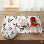 Popeline Panda Corações Dias dos Namorados - Branco - Image 2