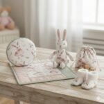 Popeline Páscoa Coelhinha Flores - Branco - Image 3